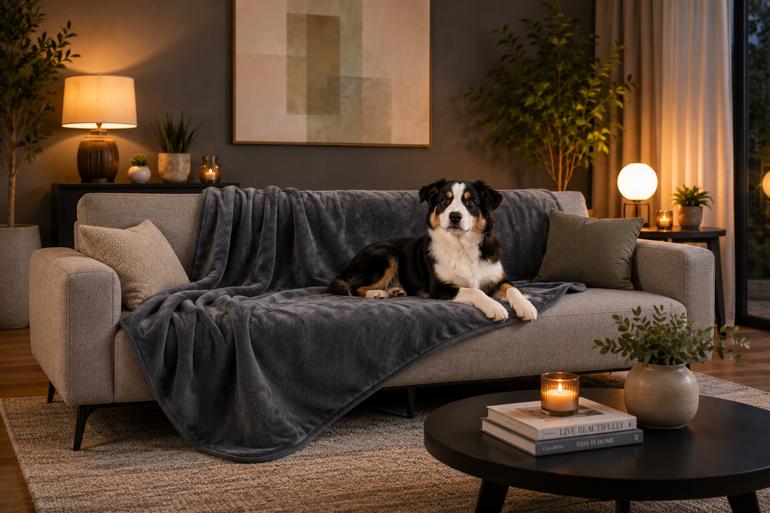 How to protect a couch from dog hair and mud