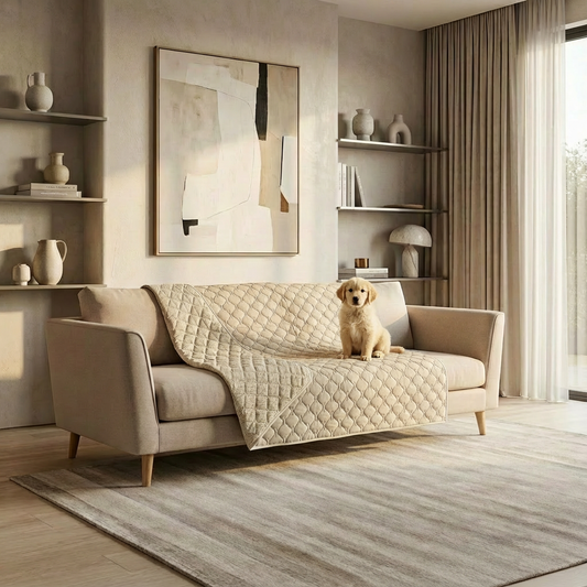 Blending rustic charm with functional dog blankets